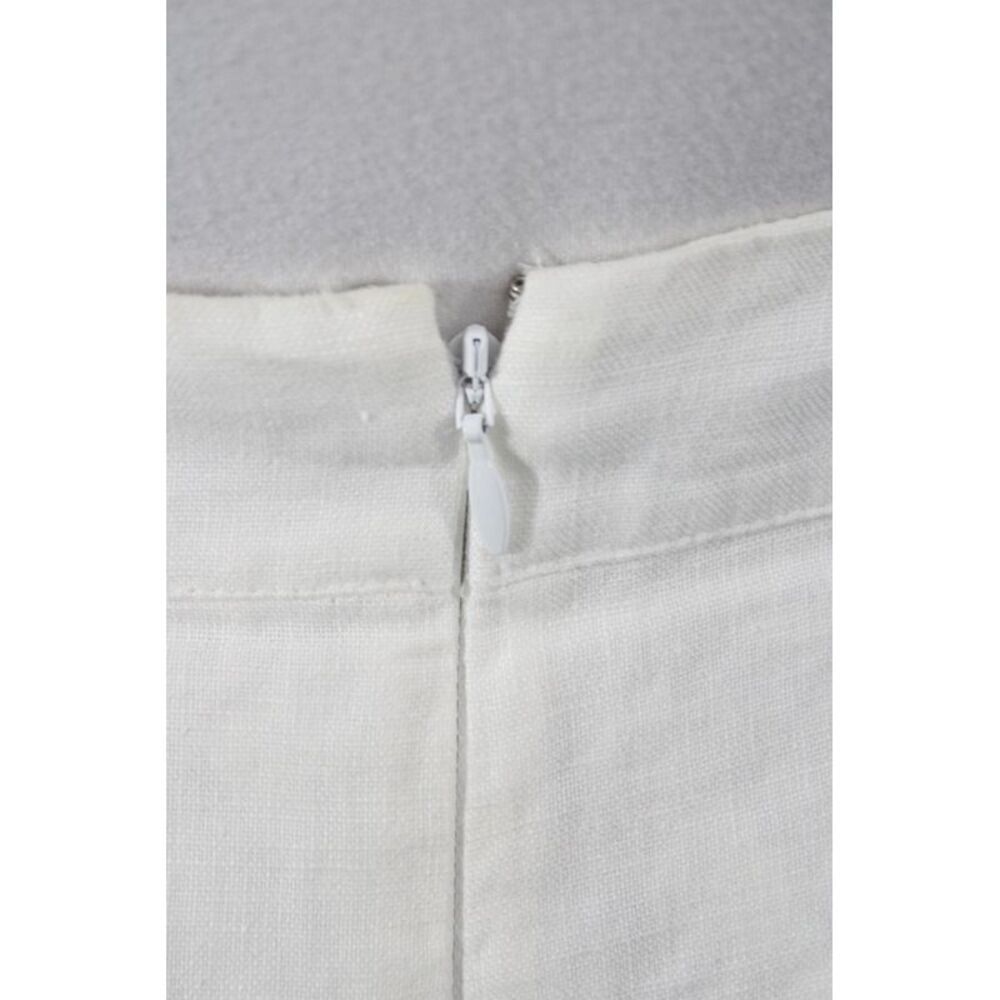 Reformation Womens A-Line White Linen Midi Skirt Size 4 - Picture 4 of 5